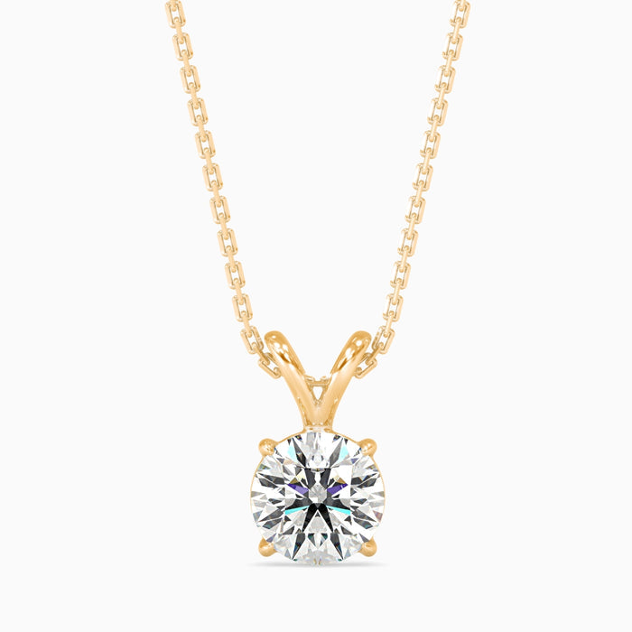 0.5 CT Celestial Solitaire Lab-Grown Diamond Pendant without Chain