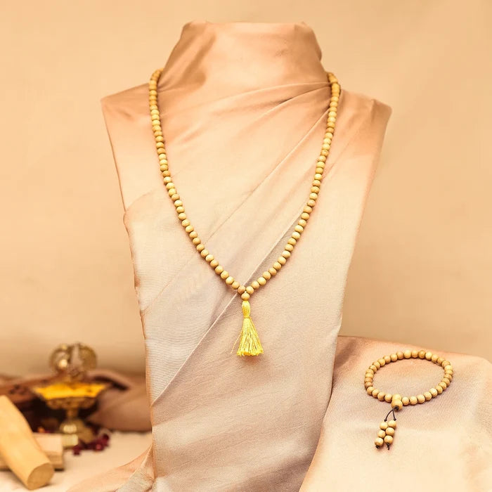 108 Beads Chandan Mala & Bracelet – Pure Sandalwood Combo - view 2