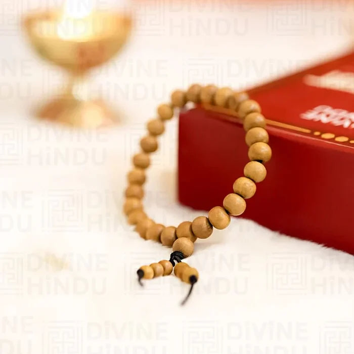 108 Beads Chandan Mala & Bracelet – Pure Sandalwood Combo - view 4