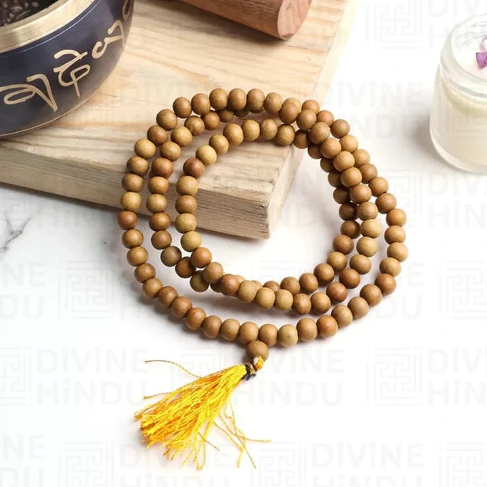108 Beads Chandan Mala & Bracelet – Pure Sandalwood Combo - view 5
