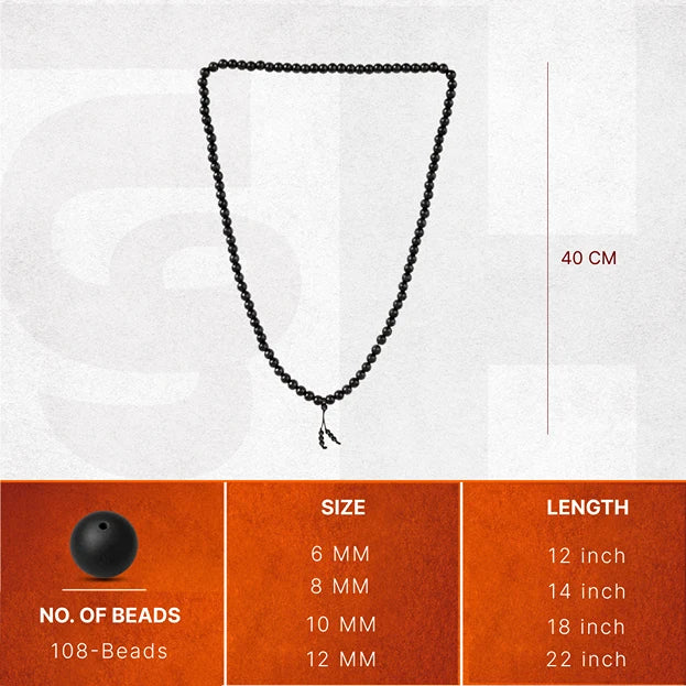 3 in 1 Karungali Stretchable Mala 108 Beads