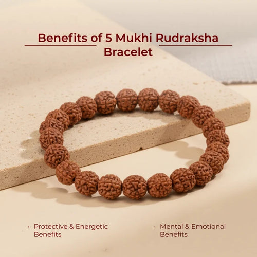 5 Mukhi Rudraksha Bracelet