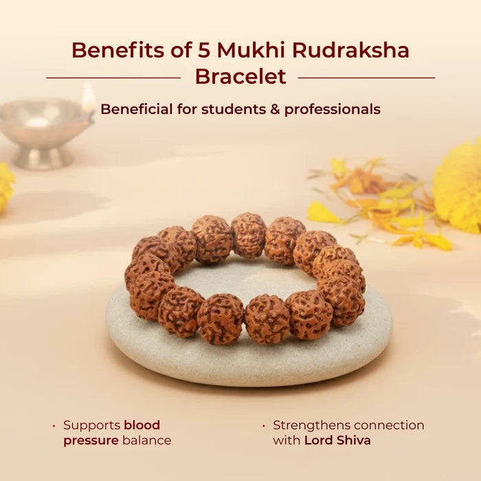 5 Mukhi Rudraksha Bracelet - view 2