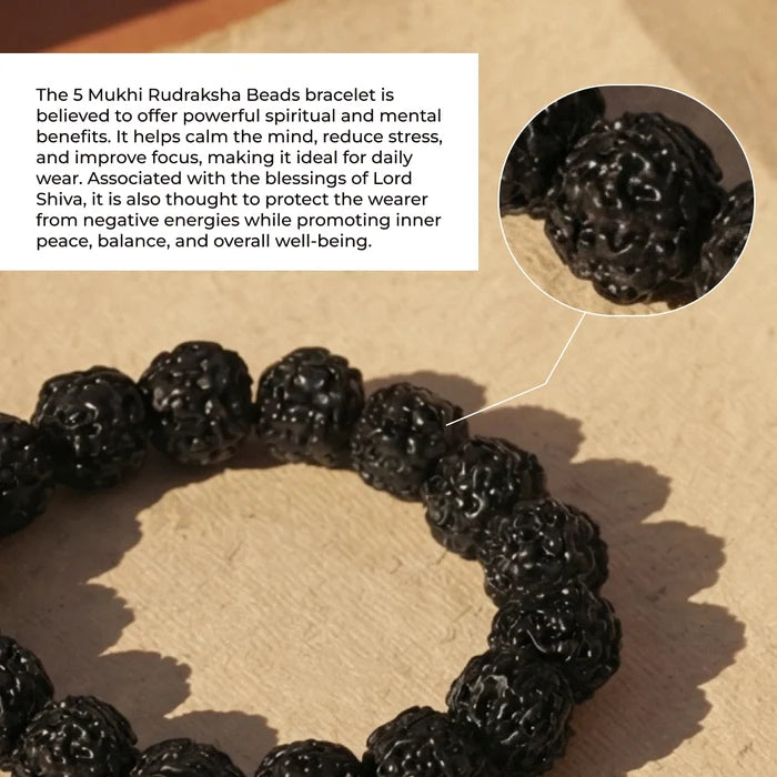 5 Mukhi Rudraksha Bracelet - view 4