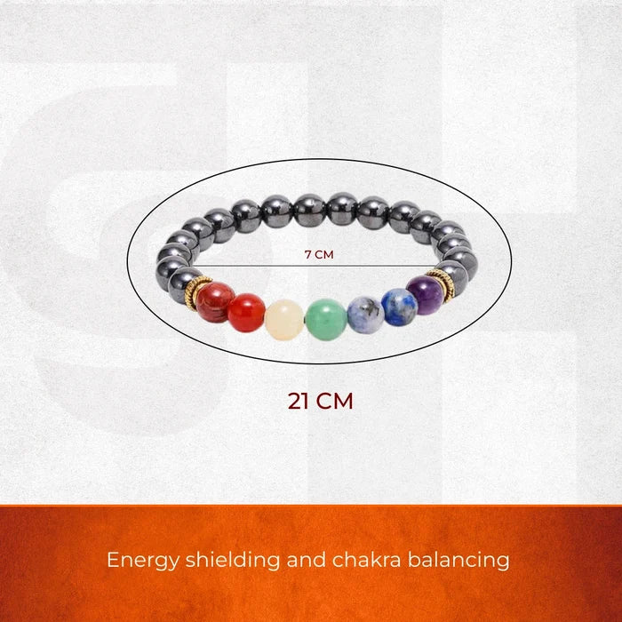 7 Chakra Bracelet Black Tourmaline - view 3