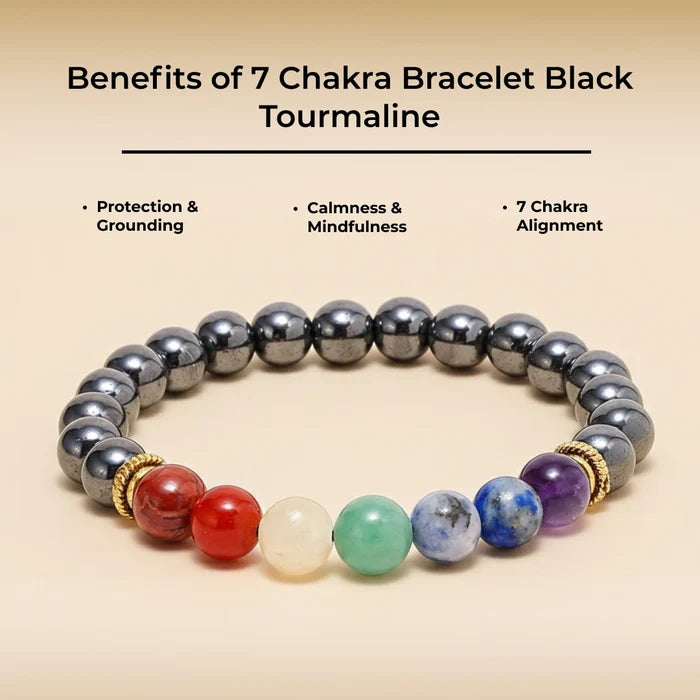 7 Chakra Bracelet Black Tourmaline - view 4