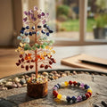 7 Chakra Crystal Tree and Chakra Healing Bracelet for Balance and Energy Alignment