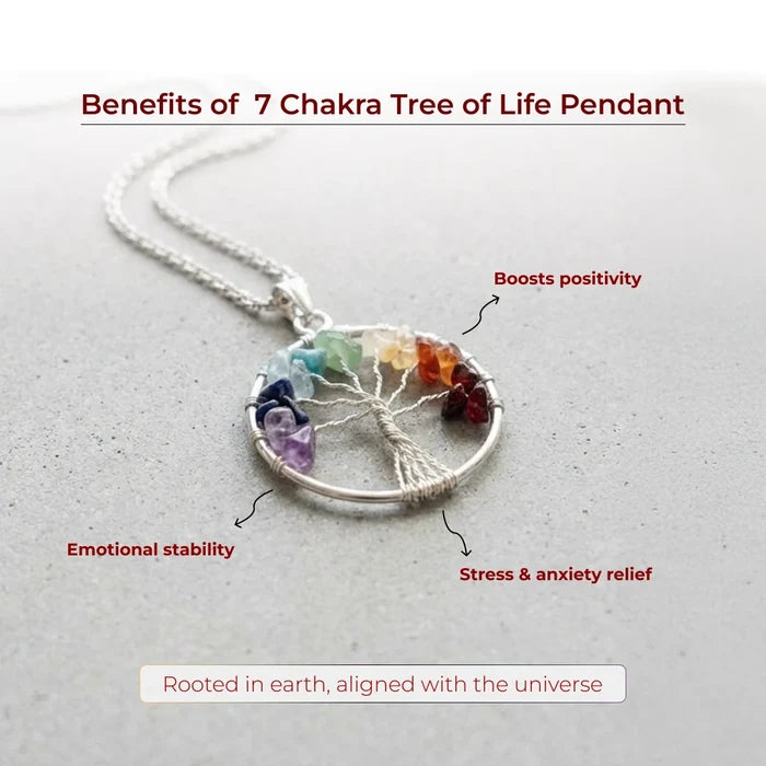 7 Chakra Tree of Life Pendant - view 2