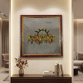 7 Horses Raw Pyrite Frame for Vastu & Prosperity - Medium Size (12*10 inch)