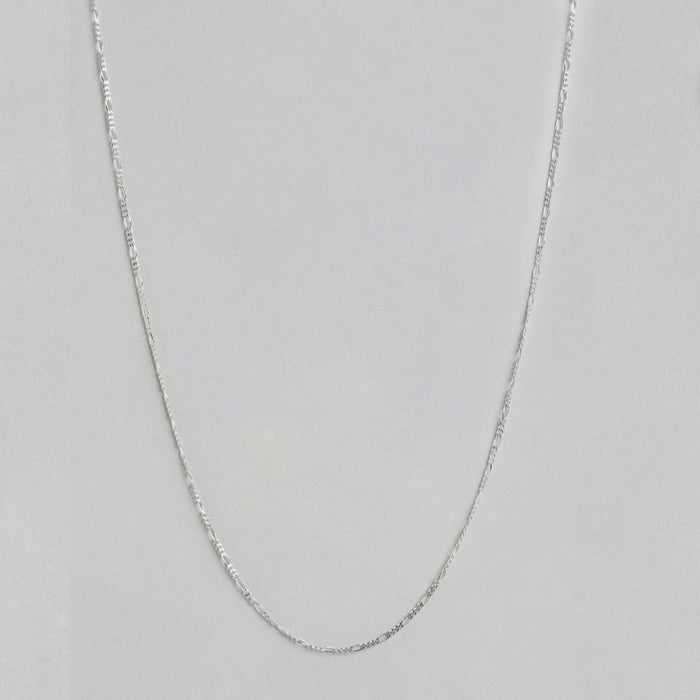 925 Silver Figaro Chain in Rhodium Plating