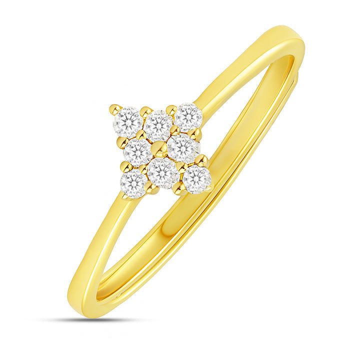 A Little Spark of Forever Gold Plated 925 Silver Womens Ring (Adjustable)