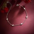 A Path of Light Cubic Zirconia Rhodium Plated Bracelet