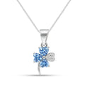 A Wish on Blue Sky Rhodium Plated 925 Silver Necklace