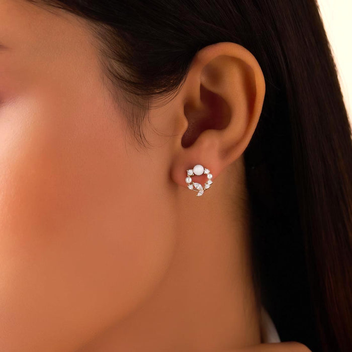 A Wreath of Joy Stud Rose Gold Plated Earrings