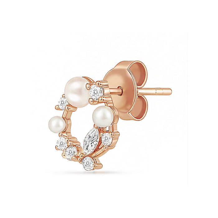 A Wreath of Joy Stud Rose Gold Plated Earrings