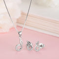 Abstract Allure Rhodium-Plated CZ 925 Sterling Silver Jewelry Set