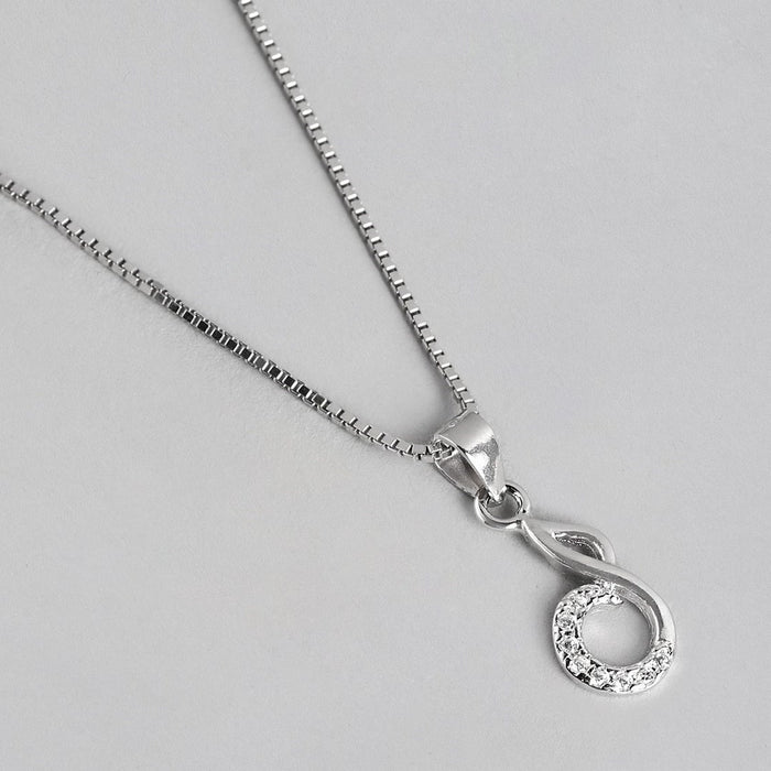 Abstract Allure Rhodium-Plated CZ 925 Sterling Silver Jewelry Set