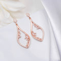 Abstract Beauty Rose Gold Plated 925 Sterling Silver Stud Earrings