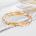 Abstract Elegance Gold Plated 925 Sterling Silver Bangles