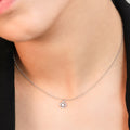 Abstract Radiance Rhodium-Plated Cubic Zirconia Sterling Silver Necklace