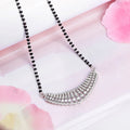 Abstract Radiance Rhodium-Plated CZ 925 Sterling Silver Mangalsutra