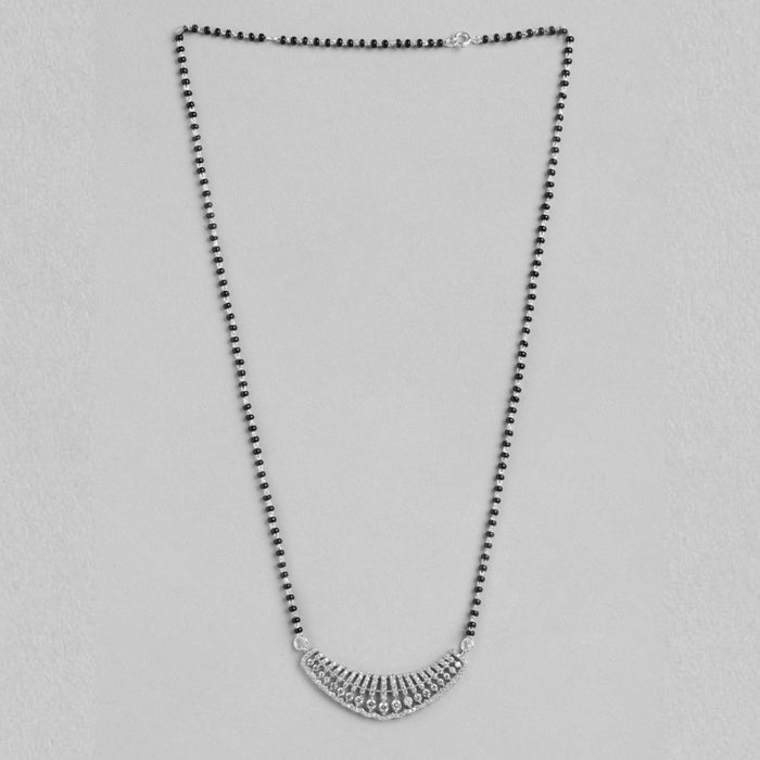 Abstract Radiance Rhodium-Plated CZ 925 Sterling Silver Mangalsutra