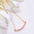 Abstract Radiance Rose Gold Plated 925 Sterling Silver Necklace