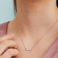 Adorable ×3 925 Silver Necklace in Rose Gold