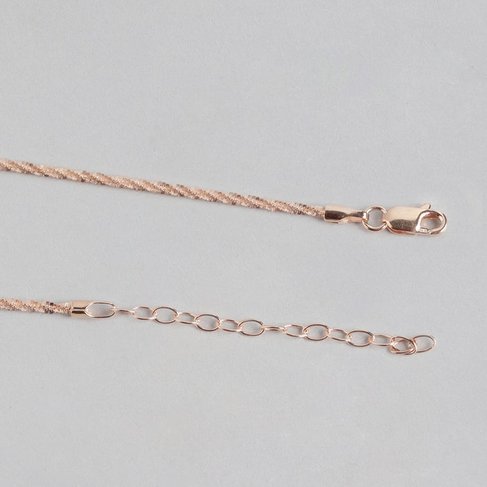 Adorable Rose Gold Plated 925 Sterling Silver Chain