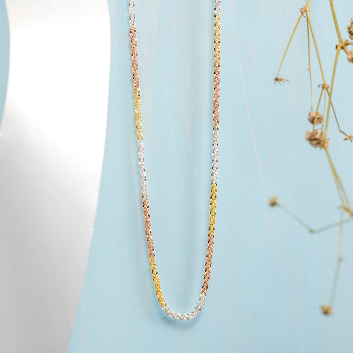 Adorable Triple Tone 925 Silver Chain