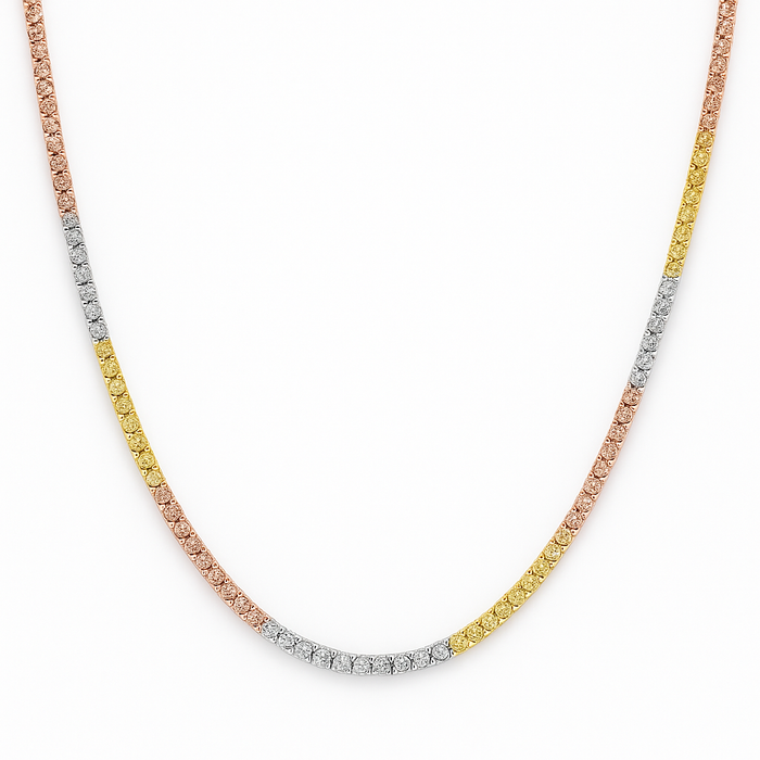 Adorable Triple Tone 925 Silver Chain