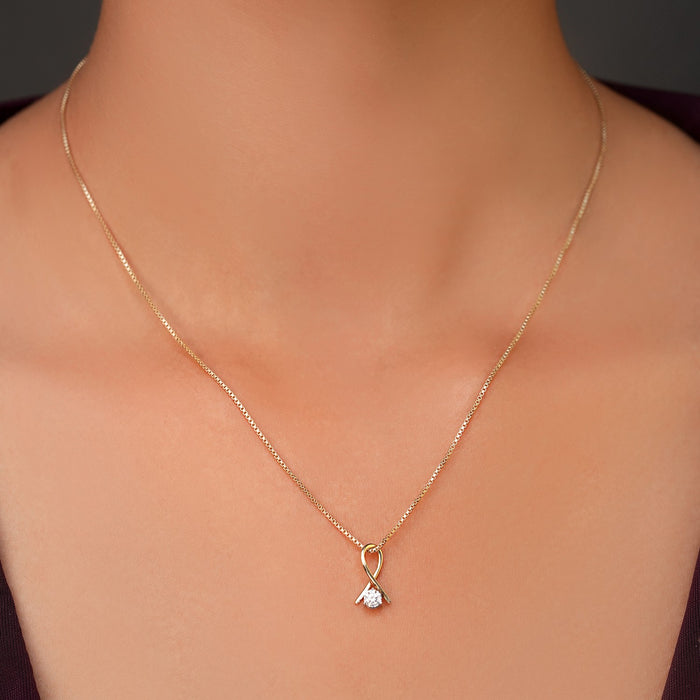 Alaina Gold Pendant with Lab-Grown Diamond without Chain