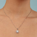Alexis Halo Rhodium Plated 925 Sterling Silver Necklace