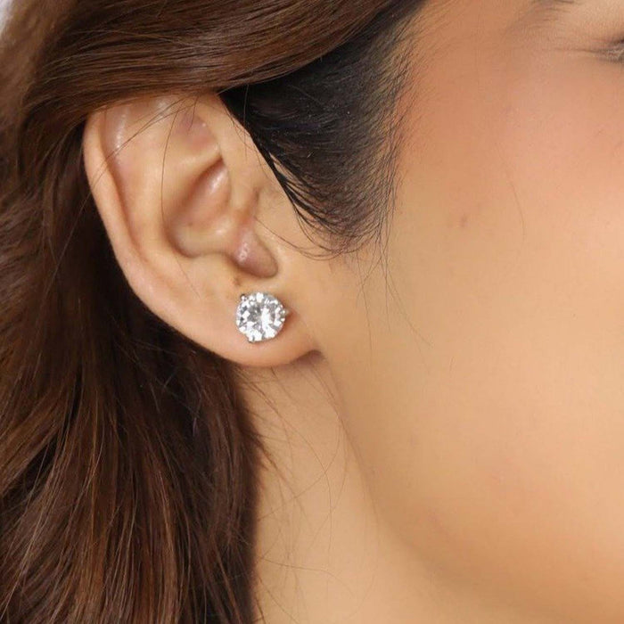 Alexis Solitaire 925 Silver Earrings Gift Hamper