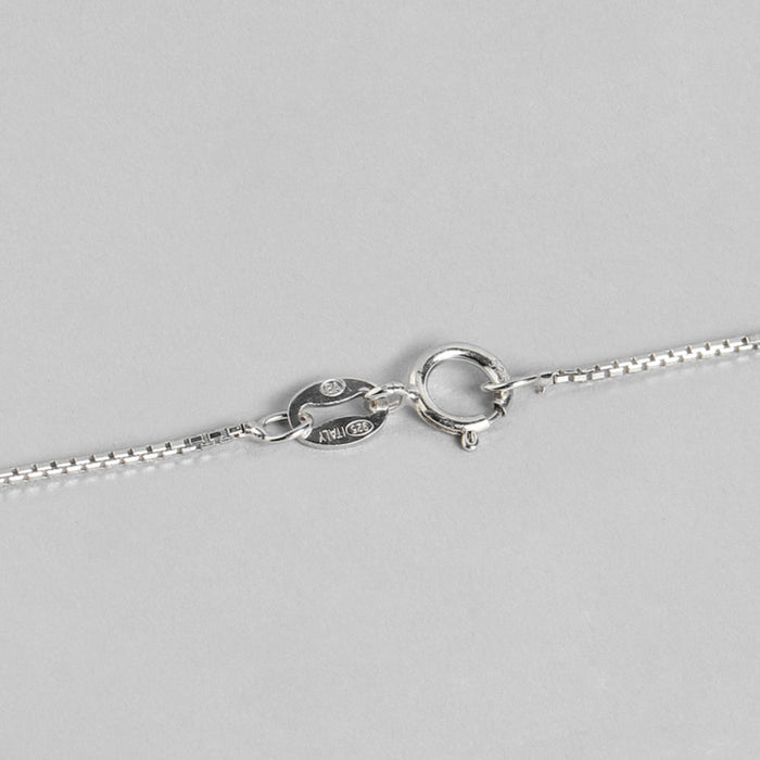 Alexis Solitaire 925 Silver Necklace with Chain