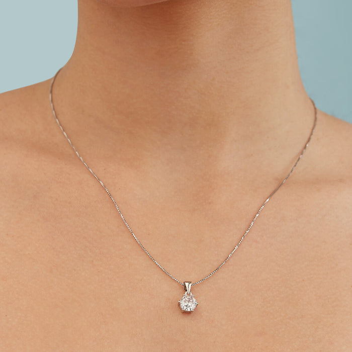 Alexis Solitaire 925 Silver Necklace