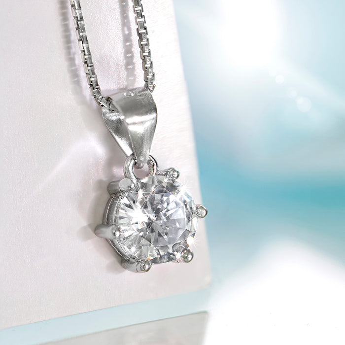 Alexis Solitaire 925 Silver Necklace