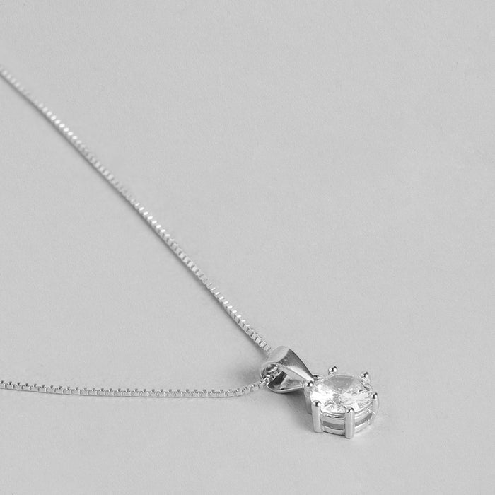 Alexis Solitaire 925 Silver Necklace