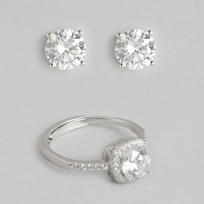 Alexis Solitaire Date Night 925 Sterling Silver Combo