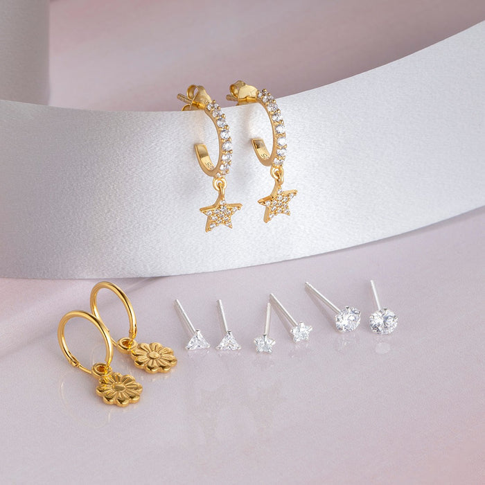 All-in-One 925 Sterling Silver Earring Combo