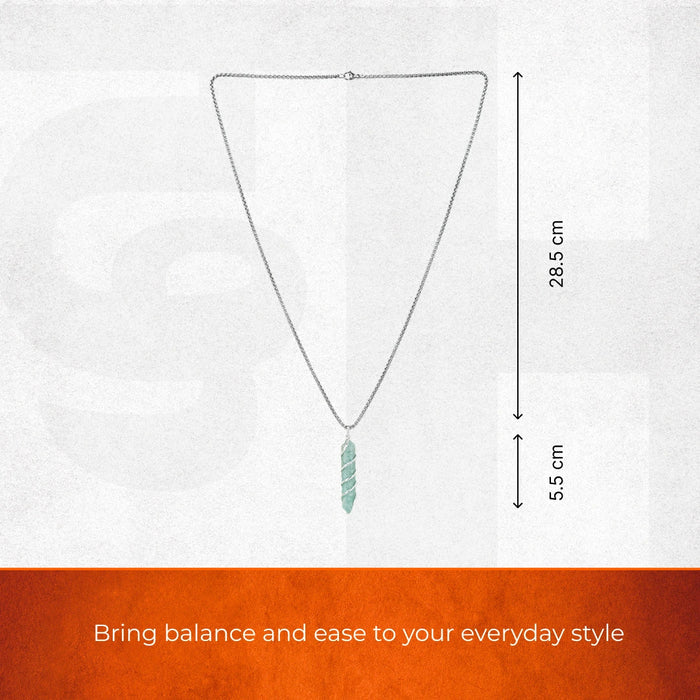 Amazonite Stone Locket with Chain - view 2