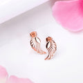 Angelic Allure Rose Gold-Plated 925 Sterling Silver Earrings