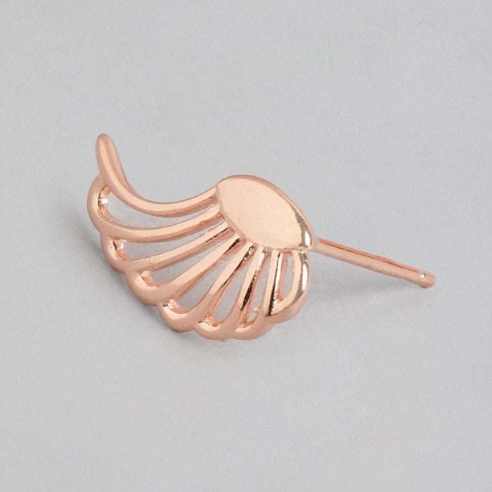 Angelic Allure Rose Gold-Plated 925 Sterling Silver Earrings