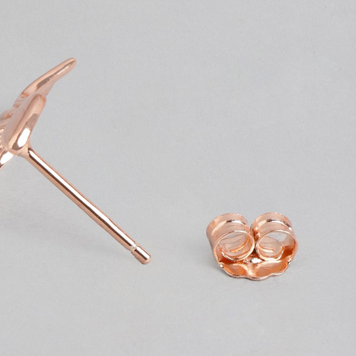 Angelic Allure Rose Gold-Plated 925 Sterling Silver Earrings