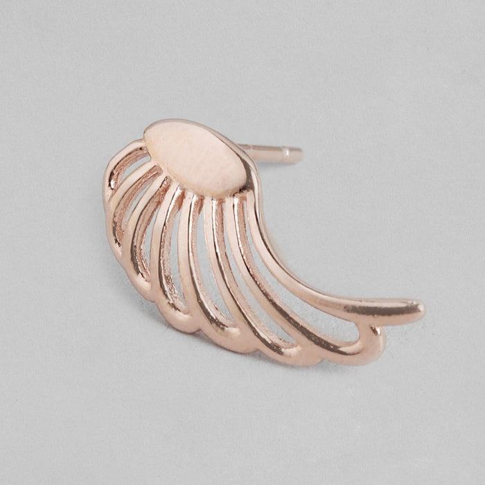 Angelic Crimson Wings Rose Gold-Plated 925 Sterling Silver Jewelry Set