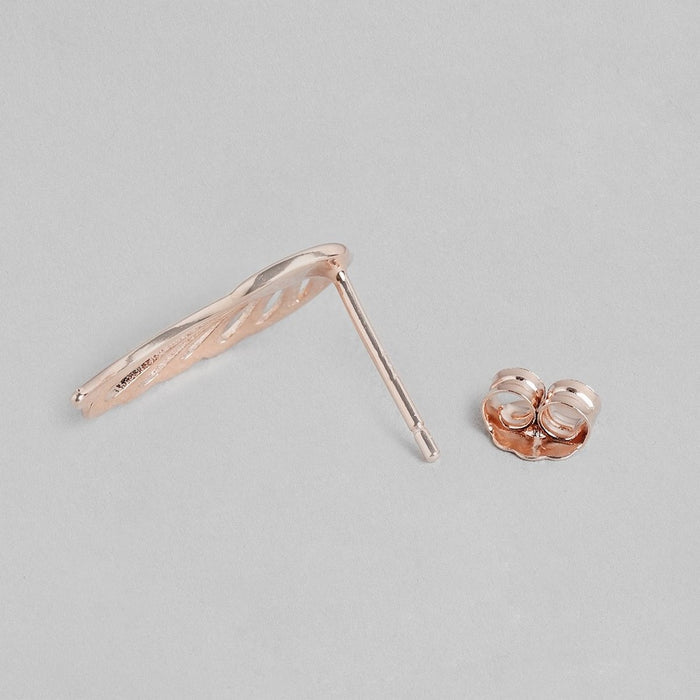 Angelic Crimson Wings Rose Gold-Plated 925 Sterling Silver Jewelry Set
