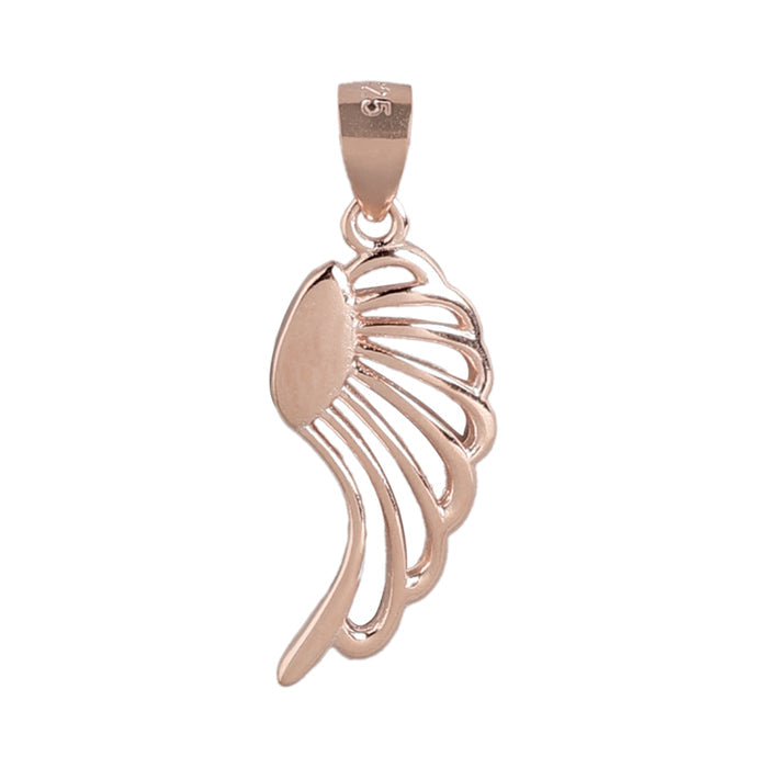 Angelic Rose Gold-Plated 925 Sterling Silver Angel Wings Pendant with Chain