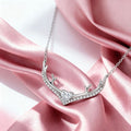Antler Heart Radiance Silver Necklace