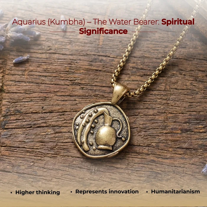Aquarius (Kumbh) Rashi Pendant - view 3