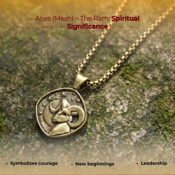 Aries (Mesh) Rashi Pendant - view 2